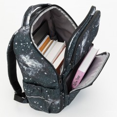 卡拉羊中学生男女生书包一体式可打开大容量减负背包初中生高中生大学生休闲双肩包CX5448