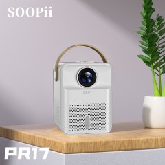 SooPii PR17投影仪学生卧室小型便携安卓高清新款可连手机投墙体机无线卧室智能4G网络盒子 PR17投影仪白色