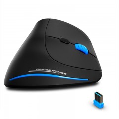 SOOPii G32垂直立式2.4G无线蓝牙多模鼠标创意办公游戏手持握立设计笔记本台式电脑人体工程学 黑色